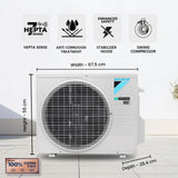 DAIKIN 1 Ton 5 Star Inverter Split Smart AC with Voice & App Control (Copper Condenser, PM 1.0 Filter, JTKJ35XV16VAA)