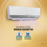 Lloyd 1.5 Ton 3 Star Inverter Split AC (5 in 1 Convertible, Cools Even at 52°C, Anti Corrosion Coating, Copper, Anti-Viral Filter, White with Silver Deco Strip, GLS18I3FOSBW)