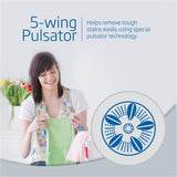 Voltas Beko 7 kg with Fast Dry Double Waterfall 5 Wing Pulsator Semi Automatic Top Load Washing Machine (Maroon & White, WTT70DBRTF)