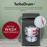 LG 7.5 Kg 5 Star Smart Inverter Technology Fully Automatic Top Load Washing Machine (T75VBMB1Z, Auto Prewash, Turbodrum, Stainless Steel drum, LED Display, Smart Diagnosis, Middle Black)