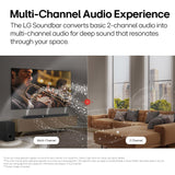 LG New Launch Soundbar SQ70TY,400W,3.1.1Ch,Dolby Atmos & DTS: X,Hi-Res Audio,Center Up-Firing Speaker,AI Sound Pro,Wow Synergy,Wireless Subwoofer,QNED Matching Bracket Inside(2024 QNED TV),Black