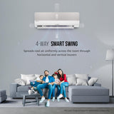 Lloyd Stylus 1.5 Ton 3 Star Wi-Fi Inverter Split AC (6 in 1 Convertible, Changeable AC Panel, 100% Copper, Anti-Viral + PM 2.5 Filter, White/Grey Facia, GLS18V3KOGSY)
