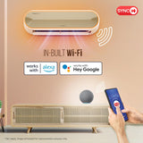 Lloyd Stellar Lite 1.5 Ton 5 Star Wi-Fi Inverter Split AC (6 in 1 Convertible, Mood Lighting, Door Open Alert, Copper, Smart 4-Way Swing, White/Silver Deco, GLS18V5FWSSL