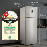 Godrej 436 L 2 Star With AI Tech, 1+2 Years Additional Warranty, 95%+ Food Surface Disinfection Inverter Frost Free Double Door Regalis Refrigerator (RF EON 438B RCI CH GD, Champagne Gold)