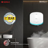 Havells Bianca+ 25L 5 Star Water Heater (White Blue) | Fast Heating | Dual Element