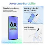 Samsung Galaxy A36 5G (Awesome White, 8GB, 128GB) | Gemini Live | Awesome Intelligence (AI): Circle to Search, My Filter, Object Eraser | 4nm Snapdragon Processor | Flagship Grade Camera