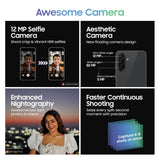 Samsung Galaxy A36 5G (Awesome Black, 12GB, 256GB) | Gemini Live | Awesome Intelligence (AI): Circle to Search, My Filter, Object Eraser | 4nm Snapdragon Processor | Flagship Grade Camera