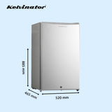 Kelvinator 95 Litres 1 Star Single Door Refrigerator (Silver Grey, KRC-F100RBPSGS)