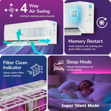 VOLTAS 183INV VERTIS AI ZEST GOLD Convertible 1.5 Ton 3 Star Inverter Split AC with Hidden Display (2026 Model, Copper Condenser, 4504075)