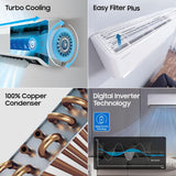 Samsung 2 Ton 3 Star Bespoke AI Inverter Smart Split AC (2026 Model, WiFi, Energy Saving, Voice Control, Powerful Cooling, Copper, Digital Inverter, 4 Way swing, 5 Step Convertible, AR50H24D1XHNNA)