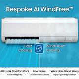 Samsung 2 Ton 3 Star AI Inverter Smart Windfree Split AC (BESPOKE AI, Energy Saving, Wi-Fi, Voice Control, Powerful Cooling, 100% Copper,4 Way swing, Convertible 5in1, AR60F24D13WNNA, White)