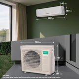 O-GENERAL 1.5Ton BEE 2026 3 Star Rated,Inverter Split AC(Copper,5300W,Powerful Cooling,15m Long Reach Airflow,4 Way Swing,55°C Max,Suitable for 170~200 Sft,ASGG18CPWA-B,White,Free Standard Installation)
