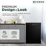 Faber 12 Place Settings Freestanding Dishwasher with 6 Wash Programs, Half Load & LED Display - FFSD 6PR 12S Neo BK
