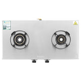 Faber 70 cm 2 Burner Gas Cooktop with Brass Burners, Manual Ignition & Steel Finish – COOKTOP EMBER 2BB SS CI