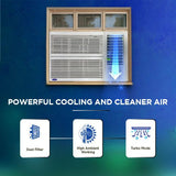 Carrier ESTRELLA Gx (P) 1.5 Ton 3 Star Window Inverter AC with Dust Filter, Auto Restart, Turbo/Sleep/Dry Mode | 100% Copper Condenser | Energy Efficient, Cools Even at 52°C (CAW18EC3R36F0, White)