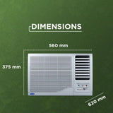 Carrier 2 Ton 2 Star Window Air Conditioner (Estrella GX Series, R32, High Ambient Cooling up to 50°C, Turbo Mode, Energy Saver, Sleep & Dry Mode, Auto Restart, 2026 Model, White) CAW24EC2R36F0