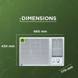 Carrier ESTRELLA GXi 1.5 Ton 5 Star Window Inverter AC with Dust Filter, Auto Restart, Turbo/Sleep/Dry Mode | 100% Copper Condenser | Energy Efficient, Cools Even at 52°C (CIW19EC5R36F0, White)