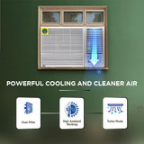 Carrier ESTRELLA GXi 1.5 Ton 5 Star Window Inverter AC with Dust Filter, Auto Restart, Turbo/Sleep/Dry Mode | 100% Copper Condenser | Energy Efficient, Cools Even at 52°C (CIW19EC5R36F0, White)