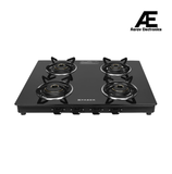 Faber 4 Burner Gas Cooktop with Brass Burners, Manual Ignition & Tempered Glass Top – COOKTOP JAWA 4BB AURA