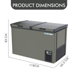 Voltas CVF320DB3-P-GE (2026) 303 Litre 2-Door Hard Top Deep Freezer | CFC-Free, Castor Wheels, Lockable Storage | 4 Year Compressor Warranty