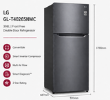 LG GL-T4026SNMC 398L 2 Star Frost Free Double Door Refrigerator | Convertible | Smart Inverter Compressor | Multi Air Flow | Smart Diagnosis™ | Metallic Charcoal