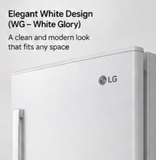 LG GLD2156ZHWG 215L 5 Star Direct Cool Single Door Refrigerator | Smart Inverter Compressor | Fast Ice Making | White Glory