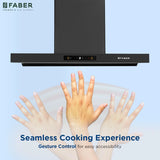 Faber Coral HC SC FL BK BLDC IN 90-T 90 cm Kitchen Chimney – 1500 m³/hr Suction