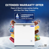 Blue Star HT3-N180, 180 Liter Hard Top Single Door Deep Freezer (161 Liter, White, 3-star)