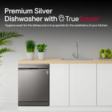 LG 14 Place Settings Inverter Direct Drive, Wi-Fi Free Standing Dishwasher (DFB424FP, Silver, Silent Operation, Tough Stain Removal, Adjustable racks & TrueSteam)