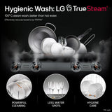 LG 14 Place Settings Inverter Direct Drive, Wi-Fi Free Standing Dishwasher (DFB424FP, Silver, Silent Operation, Tough Stain Removal, Adjustable racks & TrueSteam)