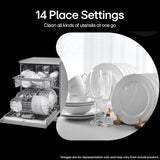 LG 14 Place Setting Free Standing Dishwasher with QuadWash, EasyRack Plus, Wi-Fi Enabled (DFB512FP, Platinum Silver Ⅲ, Inverter Direct Drive Motor)