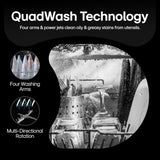 LG 14 Place Setting Free Standing Dishwasher with QuadWash, EasyRack Plus, Wi-Fi Enabled (DFB512FP, Platinum Silver Ⅲ, Inverter Direct Drive Motor)