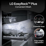 LG 14 Place Setting Free Standing Dishwasher with QuadWash, EasyRack Plus, Wi-Fi Enabled (DFB512FP, Platinum Silver Ⅲ, Inverter Direct Drive Motor)