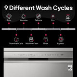 LG 14 Place Setting Free Standing Dishwasher with QuadWash, EasyRack Plus, Wi-Fi Enabled (DFB512FP, Platinum Silver Ⅲ, Inverter Direct Drive Motor)
