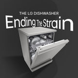 LG 14 Place Setting Free Standing Dishwasher with QuadWash, EasyRack Plus, Wi-Fi Enabled (DFB512FP, Platinum Silver Ⅲ, Inverter Direct Drive Motor)