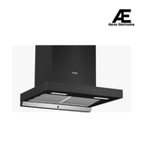 Bosch Series 4 60cm Wall-Mounted Chimney | 950 m³/hr Suction | Self-Clean Technology | Oil Collector Filter | Touch with Gesture Control | Matt Black - DWBA68H60I