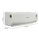 Mitsubishi 1.8 Ton 5 Star Heavy Duty Hi-Wall Hyper Inverter Split AC - Nano Filter, Anti-Allergen Filter, and Activated Carbon Filter , SRK20YYM-W6, White