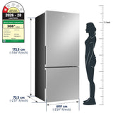 Electrolux 425L 1 Star Double Door Refrigerator with AI CoolAssist, Bottom Mount Freezer, GreenZone Technology, Cooling 360, Inverter, Frost Free, UltimateTaste 700, EBE4302C-S, Stainless Steel