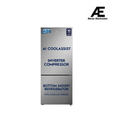 Electrolux 425L 1 Star Double Door Refrigerator with AI CoolAssist, Bottom Mount Freezer, GreenZone Technology, Cooling 360, Inverter, Frost Free, UltimateTaste 700, EBE4302C-S, Stainless Steel
