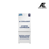 Electrolux 425L 1 Star Double Door Refrigerator with AI CoolAssist, Bottom Mount Freezer, GreenZone Technology, Cooling 360, Inverter, Frost Free, UltimateTaste 700, EBE4302C-W, White