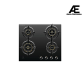 Electrolux 4 Burner Auto Ignition Glass Top 60cm Built-in Gas Hob, UltimateTaste 300, Black, EHG6430BC