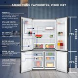 Electrolux 634L Frost Free Side by Side French Door Refrigerator, GreenZone Technology, Inverter Compressor, EvenTemp, Matte Charcoal Black Steel, UltimateTaste 700, EQE5600B-B