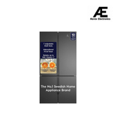 Electrolux 634L Frost Free Side by Side French Door Refrigerator, GreenZone Technology, Inverter Compressor, EvenTemp, Matte Charcoal Black Steel, UltimateTaste 700, EQE5600B-B