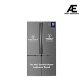 Electrolux 600L Frost Free Inverter French Door Refrigerator, TasteLockPlus Technology, FlexStor, Matte Dark Grey Stainless Steel, UltimateTaste 700, EQE6000A-B