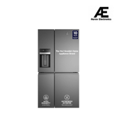 Electrolux 680L Frost Free Inverter French Door Refrigerator, TasteSealFlex, TwinTech Cooling System, Glossy Dark Grey Stainless Steel, UltimateTaste 900, EQE6879A-B