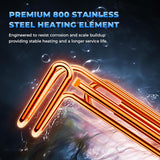 Haier Precis Slim Horizontal Geyser 25 Ltr (Left)| Water Heater 25 litre with Pipe| Free Installation| Shock Proof| Saves electricity| Incoloy 800 Element| 7-Yr Tank 3-Yr Product Warranty