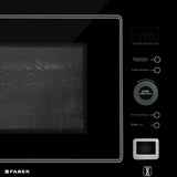 Faber 25 L Built-in Microwave Oven with Microwave, Grill & Convection, 10 Auto Cook Menus & Black Glass Finish - FBIMWO 25L CGS BK