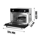 Faber 38 L Built-in Microwave Oven with Grill, Microwave & Convection Cooking, Combination Cooking & Black Mirror Glass - FBIMWO 38L GLM