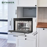 Faber 34 L Built-in Microwave Oven with Grill & Convection, 10 Auto Cook Menus & Touch Control - MICROWAVE FBIMWO 34 CGS BK