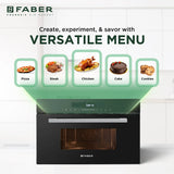 Faber 34 L Built-in Microwave Oven with Grill & Convection, 10 Auto Cook Menus & Touch Control - MICROWAVE FBIMWO 34 CGS BK
